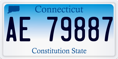 CT license plate AE79887