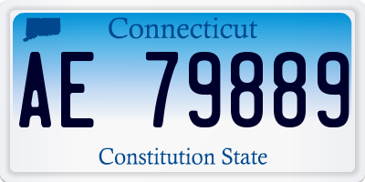 CT license plate AE79889