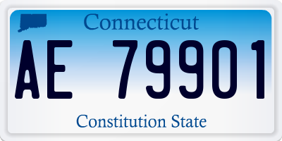 CT license plate AE79901