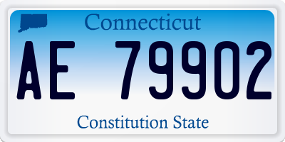 CT license plate AE79902