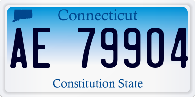 CT license plate AE79904