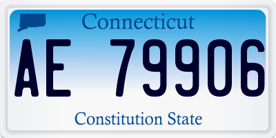 CT license plate AE79906