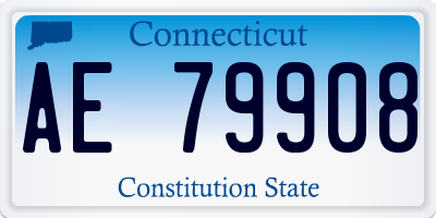 CT license plate AE79908