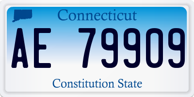 CT license plate AE79909