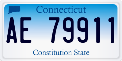 CT license plate AE79911