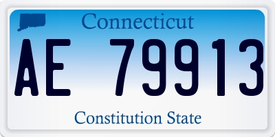 CT license plate AE79913