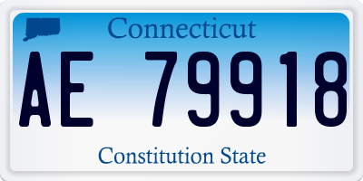 CT license plate AE79918