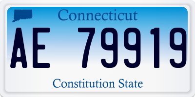 CT license plate AE79919