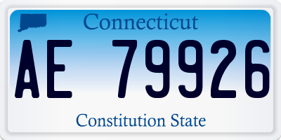 CT license plate AE79926
