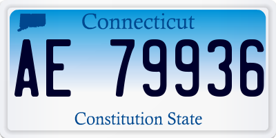 CT license plate AE79936
