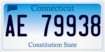 CT license plate AE79938