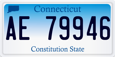CT license plate AE79946