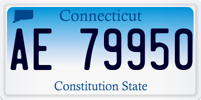 CT license plate AE79950