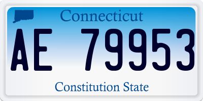 CT license plate AE79953