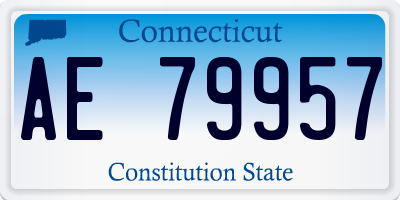 CT license plate AE79957