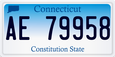 CT license plate AE79958