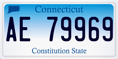 CT license plate AE79969