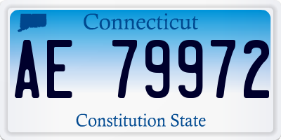 CT license plate AE79972