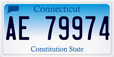 CT license plate AE79974
