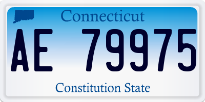 CT license plate AE79975