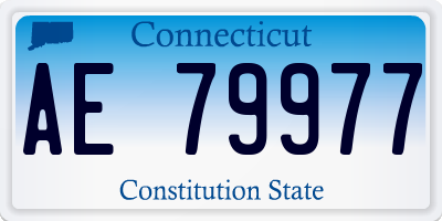 CT license plate AE79977