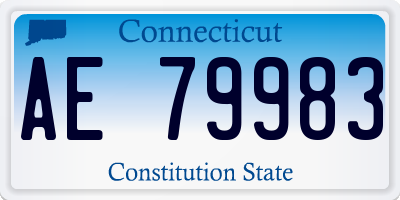 CT license plate AE79983