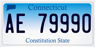 CT license plate AE79990