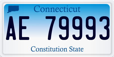 CT license plate AE79993