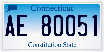 CT license plate AE80051