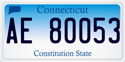 CT license plate AE80053