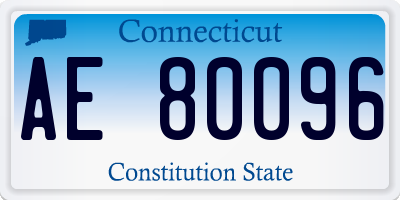 CT license plate AE80096