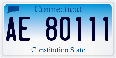 CT license plate AE80111