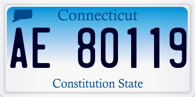 CT license plate AE80119