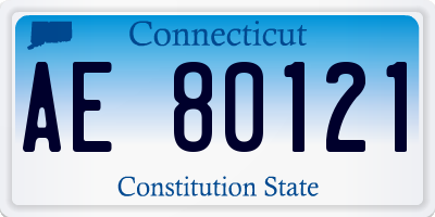 CT license plate AE80121