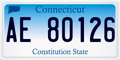 CT license plate AE80126
