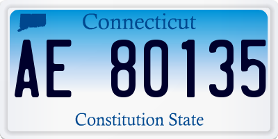 CT license plate AE80135