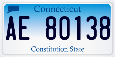 CT license plate AE80138