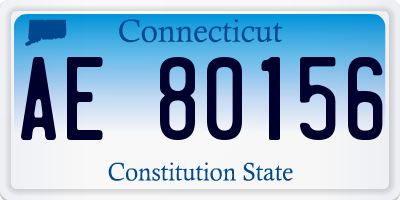 CT license plate AE80156