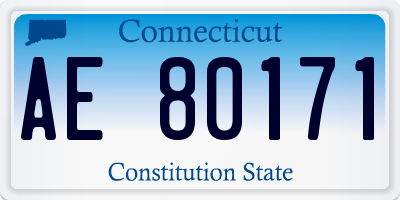 CT license plate AE80171