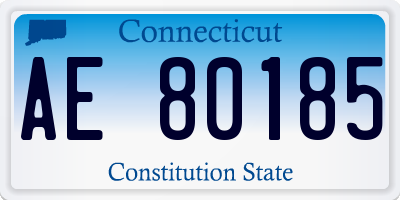 CT license plate AE80185