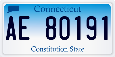 CT license plate AE80191