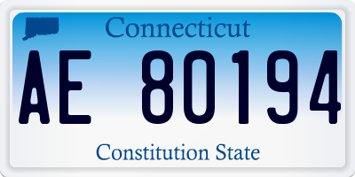 CT license plate AE80194