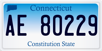 CT license plate AE80229