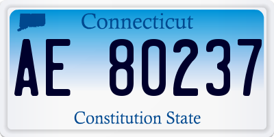 CT license plate AE80237