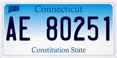 CT license plate AE80251
