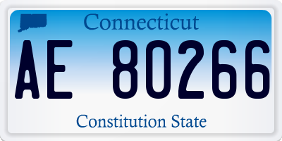 CT license plate AE80266