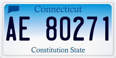 CT license plate AE80271