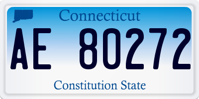 CT license plate AE80272