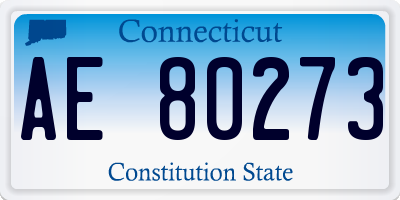 CT license plate AE80273