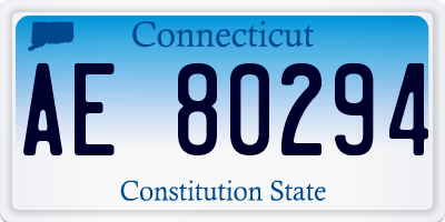 CT license plate AE80294